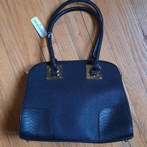 Black vegan leather purse NWT